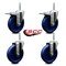 Service Caster 5 Inch Solid Polyurethane Swivel 58 Inch Threaded Stem Caster Set 2 Total Lock Brakes SCC-TSTTL20S514-SPUS-58212-2-S-2 - alternate 2